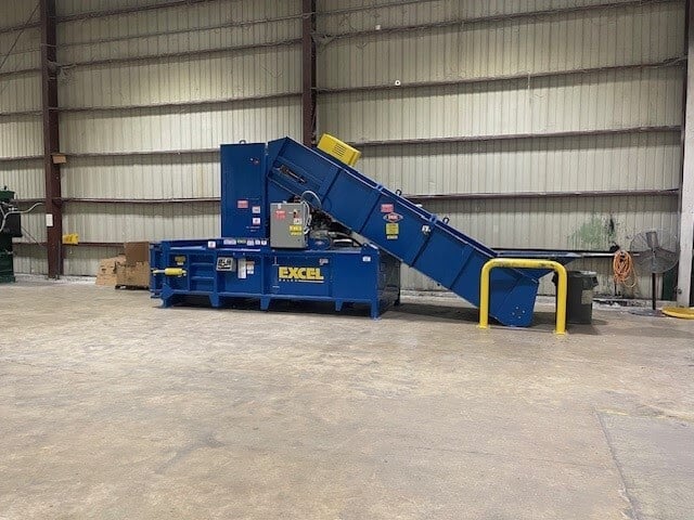 Excel #EX-63, horizontal full eject baler with conveyor, 20 HP power unit, dual 6" cylinders, 2023 - Image 1