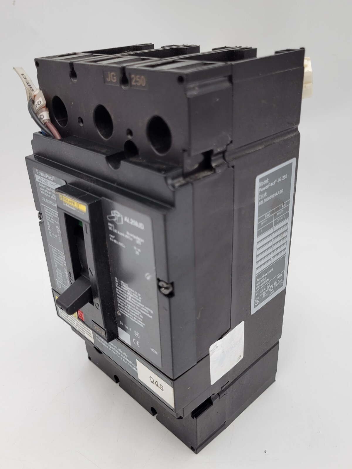 250 Amps, Square D, JGL36000S25AASO, Circuit Breaker, 600VAC 3PH - Image 6