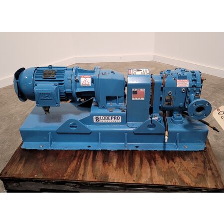 10-15 GPM @ 200 psi, Lobepro #SS8T, positive displacement rotary lobe pump, 5 HP, 200°F - Image 3