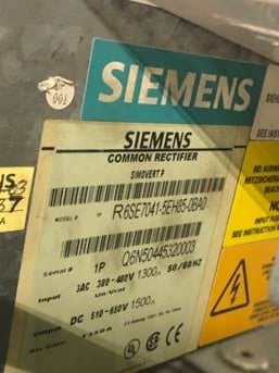 Siemens 6SE7041-5EH85-OBAO-Z, Liquid-Cooled Rectifiers, (2) qty., 29.25" H x 20" W x 32" D, 510-650 VDC - Image 4