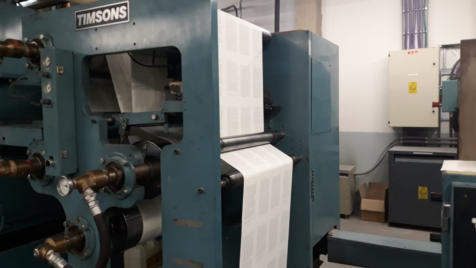 Timson #T32, Web Offset Press, (1) Color, 78" circumference x 32" width, 1996 - Image 8
