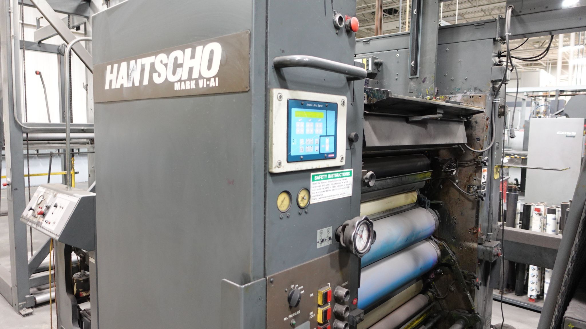 Hantscho #Mark-6A1, Web Offset Press, (1) Print Unit, (1) Web, 22.776" cutoff x 38" width, 50" Splicer roll - Image 8