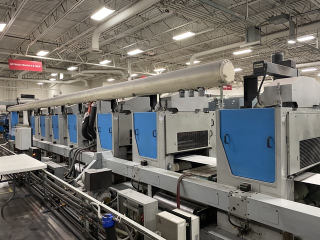 Muller Martini #A74, UV Web Offset Presses, (8) Unit, 22"/25.5" cutoff x 29" width, 50" Splicer roll, 2001 - Image 10