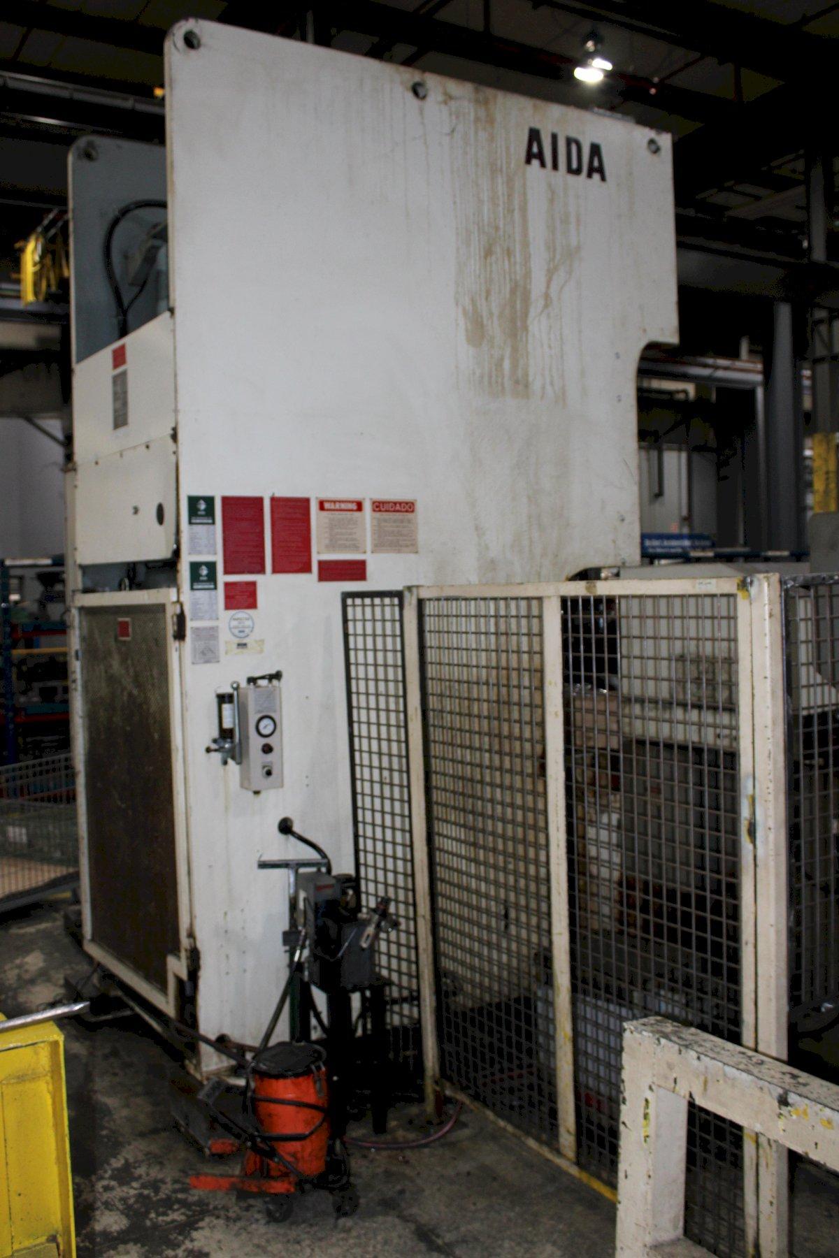 220 Ton, Aida #NCI-2000(2)E, single crank gap frame press, 9.84" stroke, 17.72"Shut Height, 4.33"adj., 25-50 - Image 4