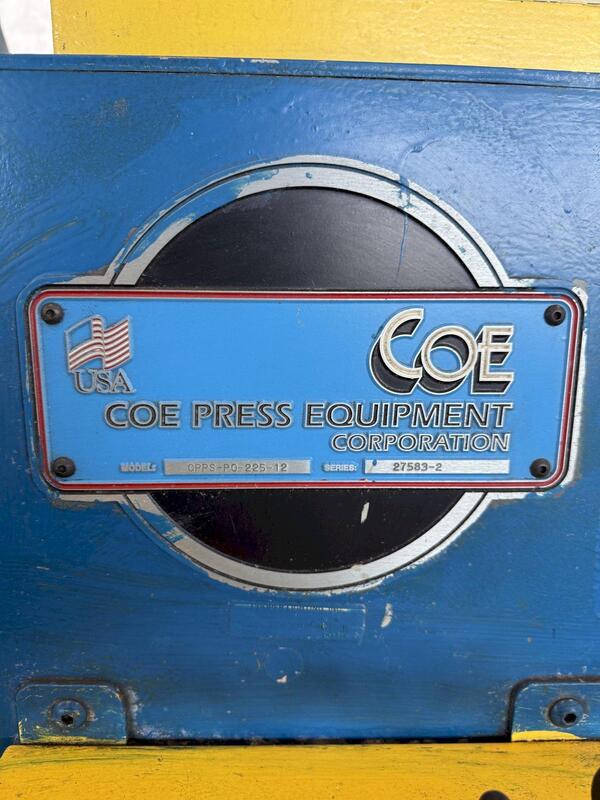 Coe #CPPS-PO-225-12, powered straightener, 12" x .187", 2-1/2" strightening rolls, 3" entry & exit - Image 4