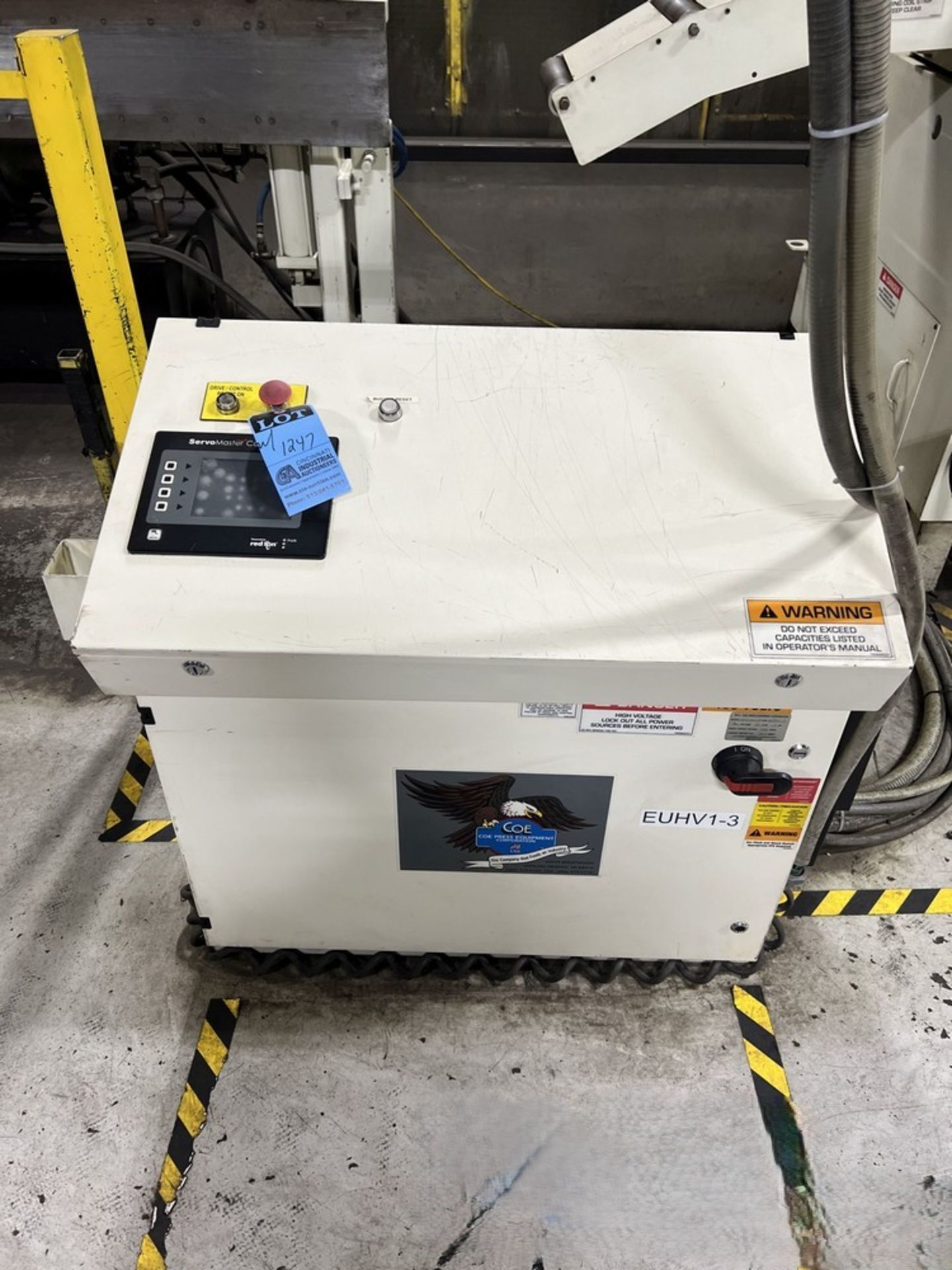 6000 lb. Coe Press Equipment #CPRF-518/CPPS-350-12/CPR-DE-PO-06018, double end coil reel & power - Image 7