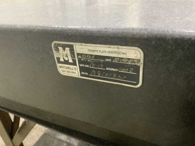 60" x 30" x 10" Mitchell, blac k granite surface plate, 3" ledge - Image 3