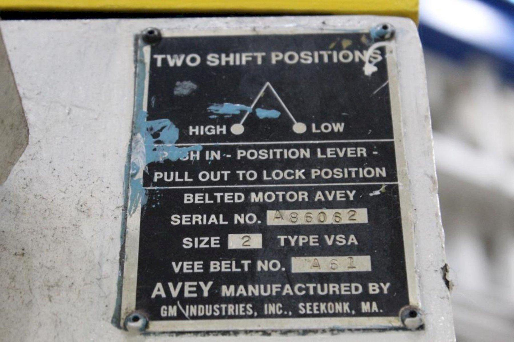 Avey #VSA, drill press, Size 2, S/N A85062 - Image 7