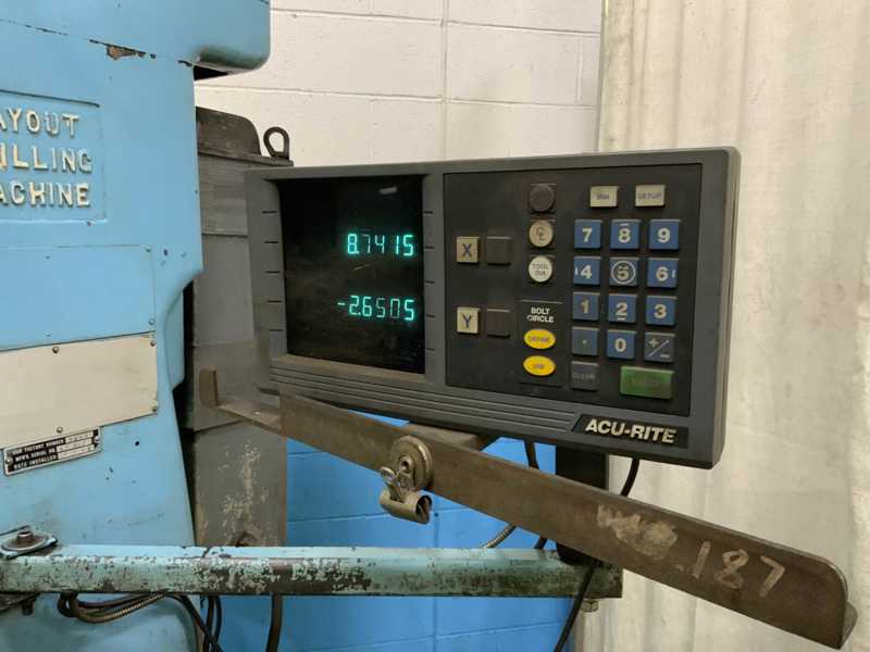 Cleereman, 30" single spindle layout drill, 36" x18" T-slotted table, #4MT, 3-7/8" spindle diameter, 5 HP - Image 6