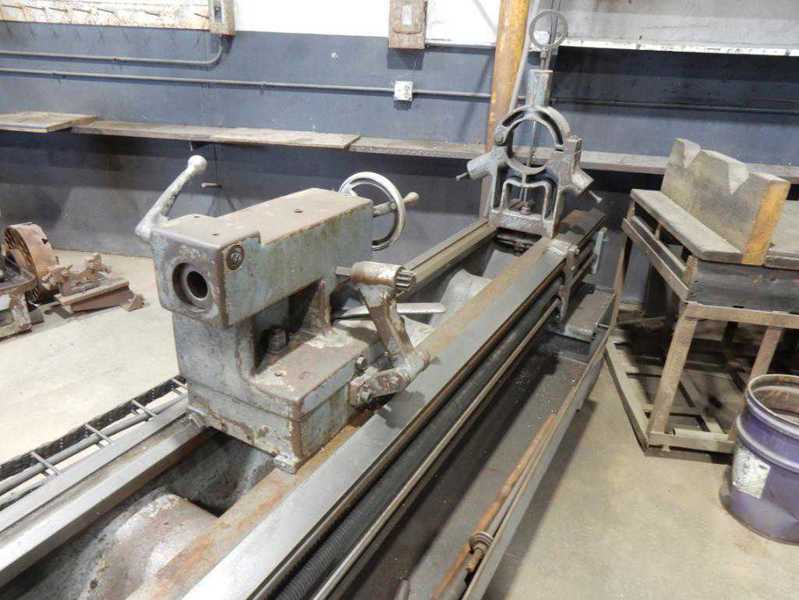 26" x 144" LeBlond, engine lathe, 18" swing over cross slide, 4-jaw 21" chuck, hard ways, thread dial, 10 HP - Image 4