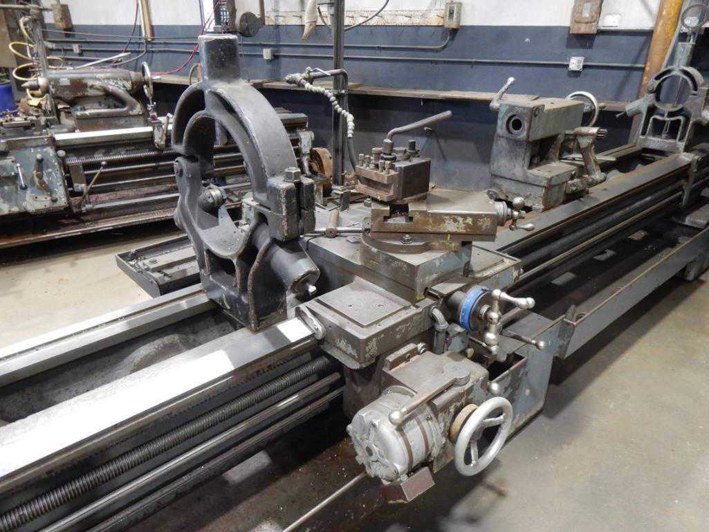 26" x 144" LeBlond, engine lathe, 18" swing over cross slide, 4-jaw 21" chuck, hard ways, thread dial, 10 HP - Image 8