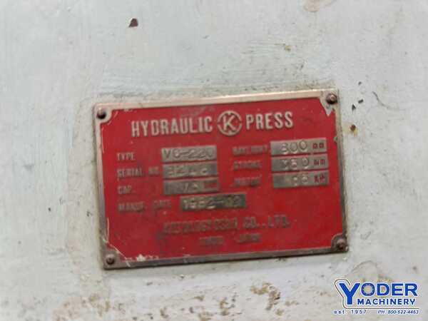 75 Ton, Kotokogyosho #VC-220, hydraulic C-frame press, 13.7" stroke, 20 HP - Image 8