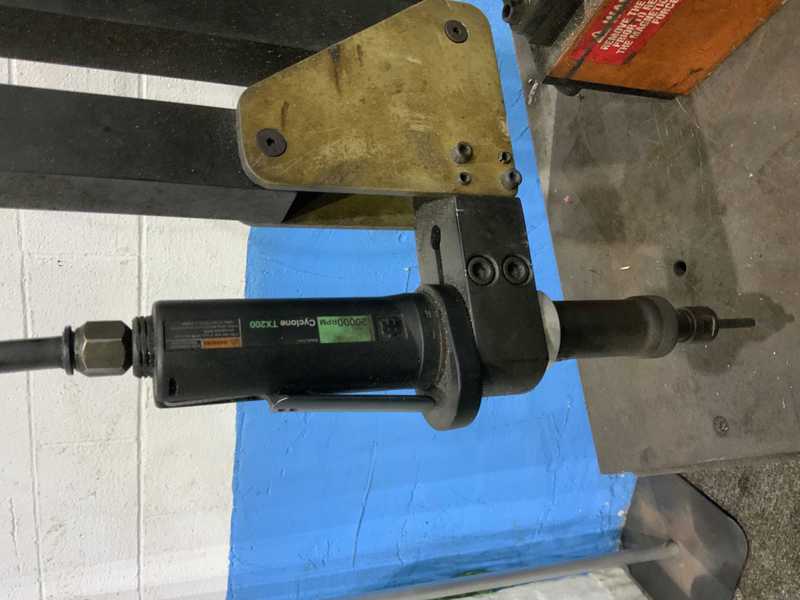 Pneumatic tapping arm, Flexarm, 66" reach, with Ingersoll-Rand Cyclone TX200 grinder - Image 5