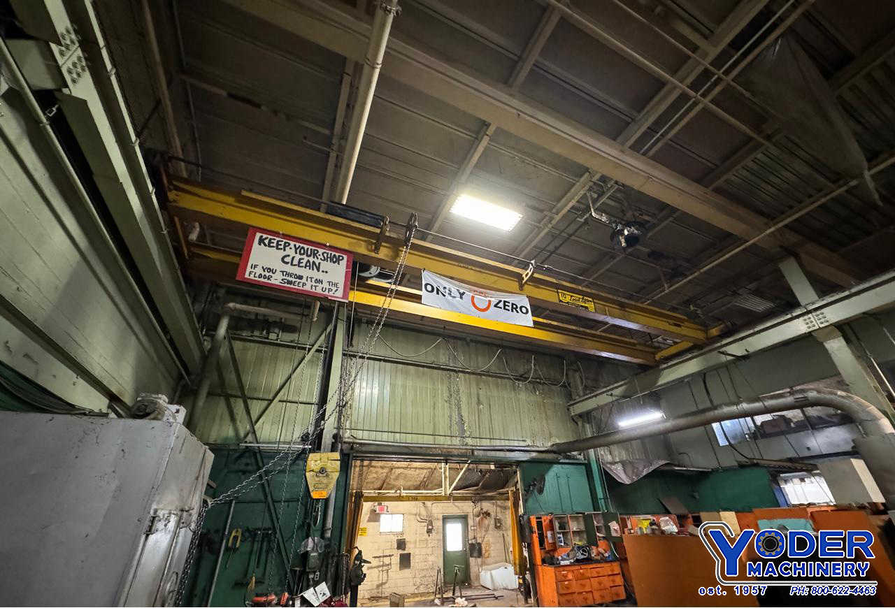 10 Ton, Manning Maxwell & Moore load lifter overhead bridge crane, 45' span, double grider - Image 4