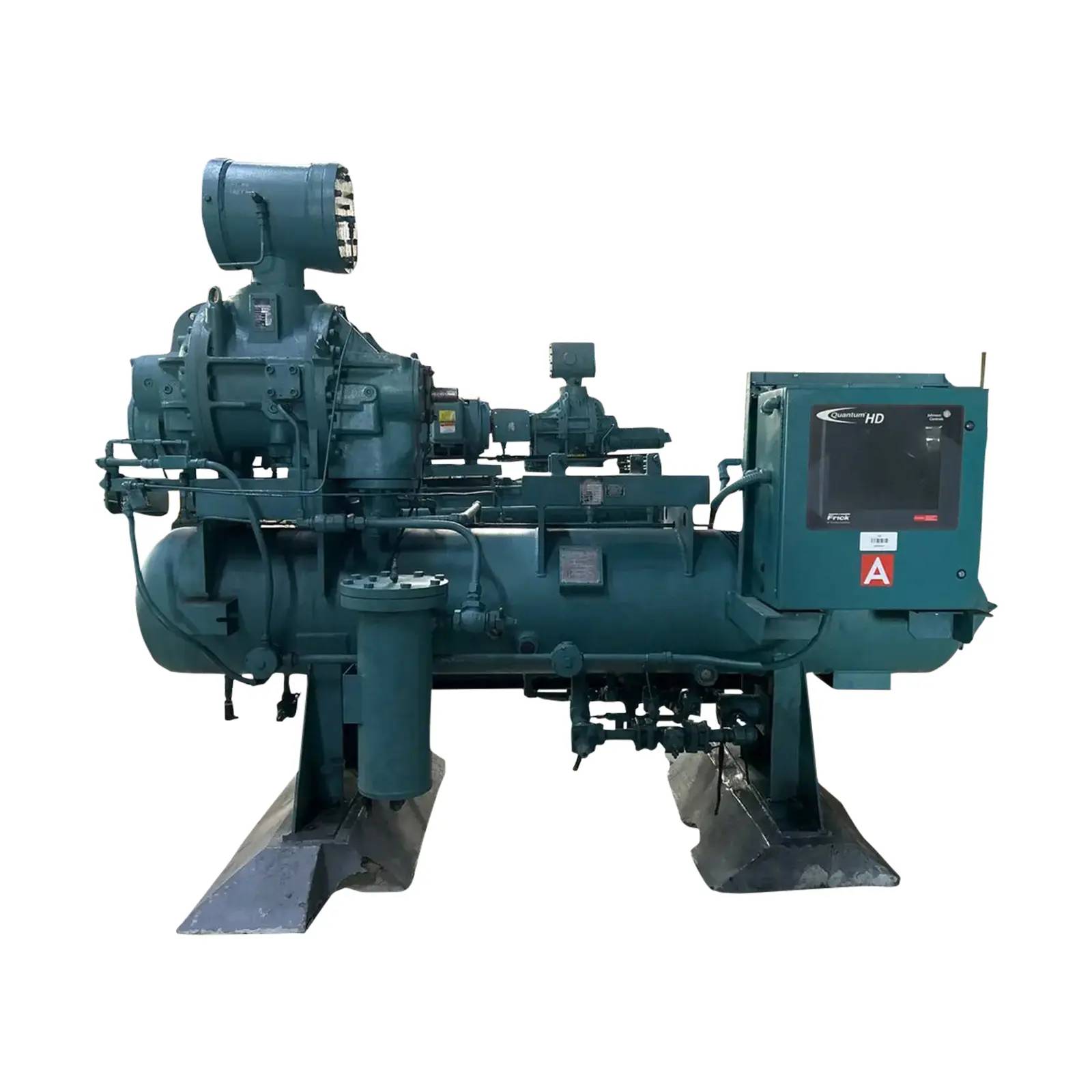 Frick #TDSL193L, rotary screw compressor, 3500 RPM, 300 psig, R717, Quantum HD Micro Control panel, 2004 - Image 1