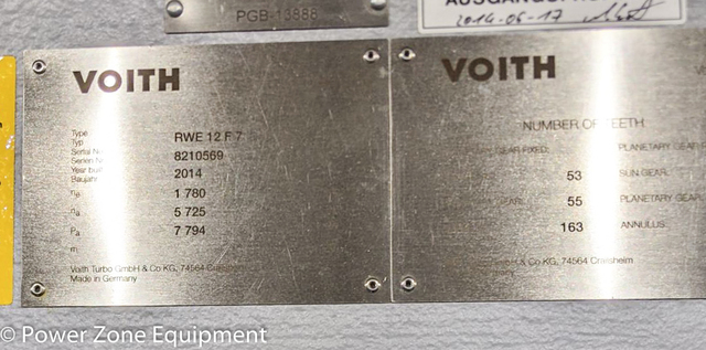 11400 HP @ 1800 RPM, Voith Vorecon #RWE-12F7, Planetary Gearbox Rotating Assembly, CW Rotation, 2.8:1 Ratio - Image 8