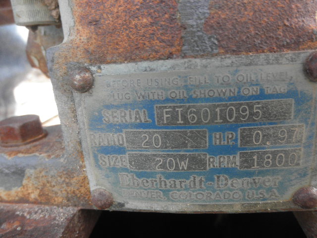 0.97 HP @ 1800 RPM, Eberhardt Denver #20W, Right Angle Gearbox, 20.00 :1 Ratio, 90 RPM Output - Image 2