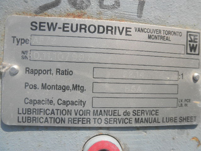5 HP @ 4500 RPM, Eurodrive #SAF72, Right Angle Gear Reducer Gearbox, 21.14:1 Ratio, 203.25 RPM Output - Image 5