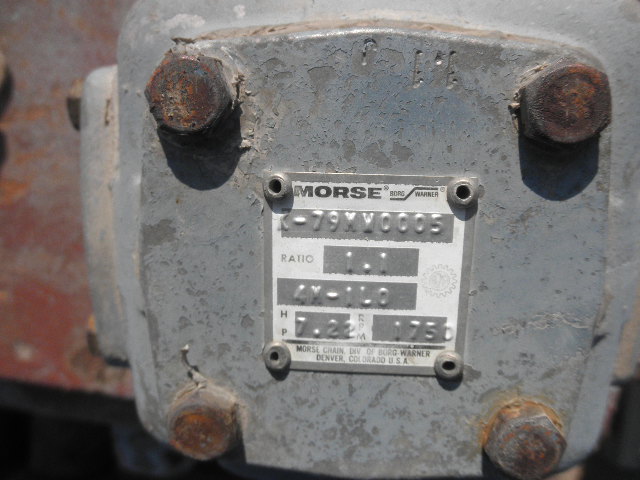 7.22 HP @ 1750 RPM, Morse #4M-1L0, Right Angle Gearbox, 1.10 :1 Ratio, 1590 RPM Output - Image 7