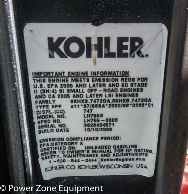 28 HP @ 3600 RPM, Kohler #LH755S, Industrial Engine, 2-cylinder, 12 V, 2008 - Image 4