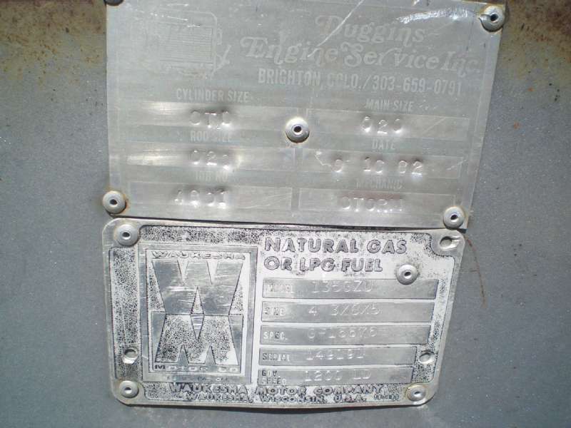 110 HP @ 2000 RPM, Waukesha #135-GZU, Natural Gas Engine - Image 2