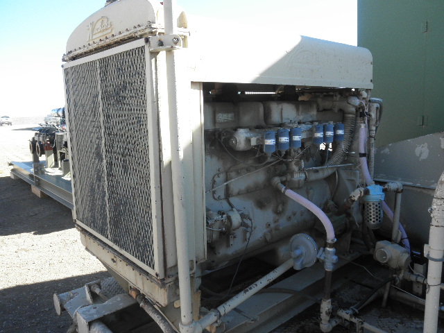 120 HP @ 1600 RPM, Waukesha #145-GK, Power Unit w/Clutch & Radiator, on skid - Image 1