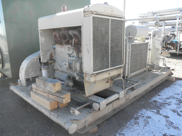 120 HP @ 1600 RPM, Waukesha #145-GK, Power Unit w/Clutch & Radiator, on skid - Image 5