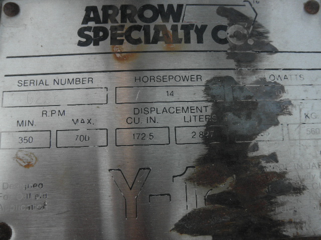 18 HP @ 350-700 RPM, Arrow #Y-18, Pumpjack Engine, 1-cylinder, (4) Stroke, 2.8 L displacement - Image 3