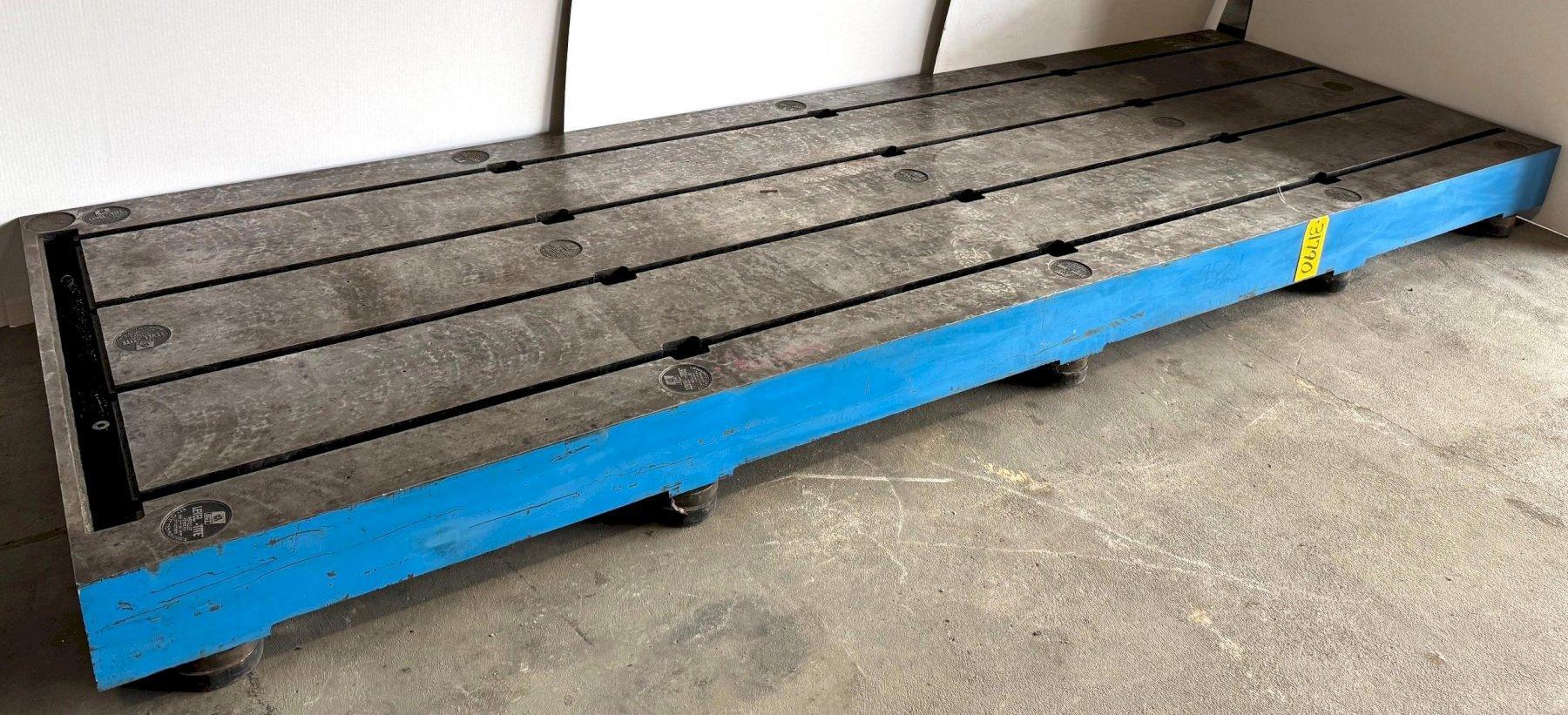 48" x 144" x 7" Bay Cast/Level-Tite Bay Cast Plate, T-Slotted, nice - Image 2