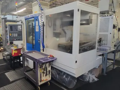 Gleason, Pfauter #P60, CNC automatic loading gear hobber, Siemens 840D controls, shuttle loader, excellent - Image 4