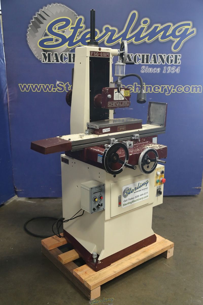 6" x 18" Chevalier #FSG-618M, grinders, 8" x 1/2" x 1-1/4" wheel, 16-82 FPM, work lamp - Image 7