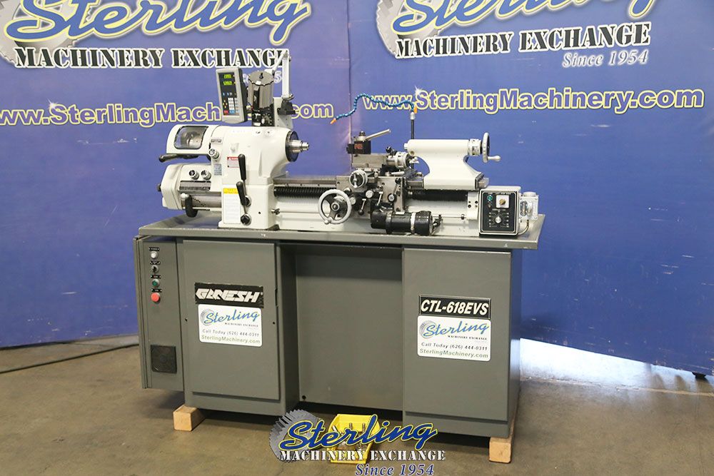 13" x 14" Ganesh #CTL-618, precision lathe, inch/metric, Newall 2-Axis digital read out, work light - Image 10