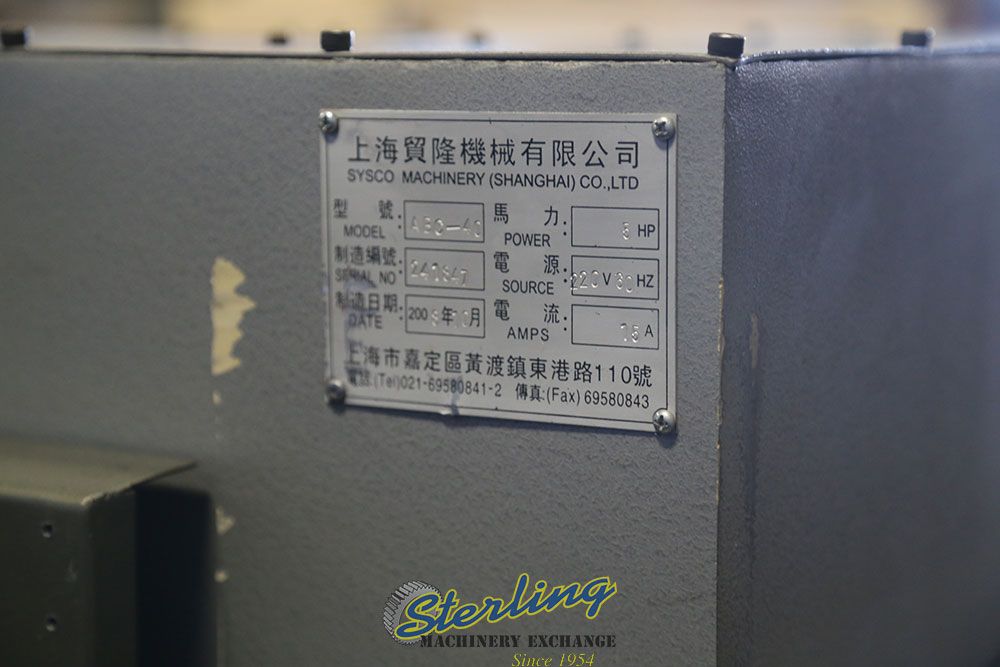 40 Ton, APMC #ABC-40, clicker press, 7.1 stroke, 9.1" daylight, 31.5" X63" bed, single manual slide table - Image 3