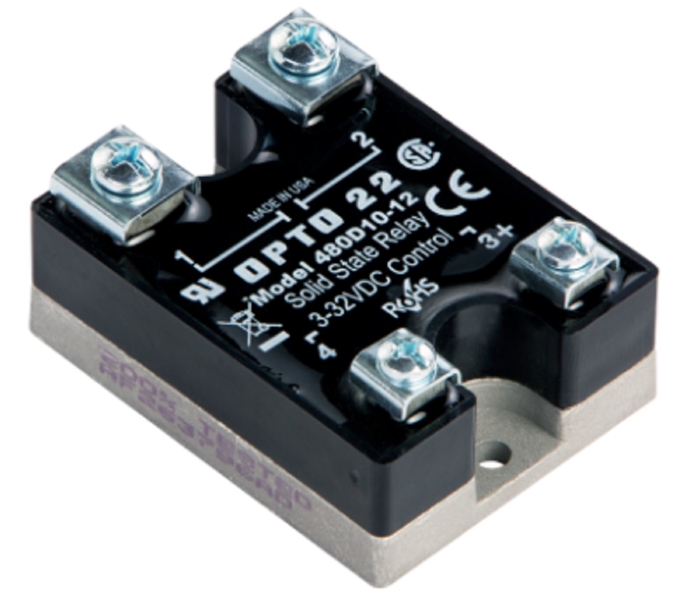 Opto 22 480D10-12 480 VAC 10 A DC Control Solid State Relay SSR Transient Proof - Image 1