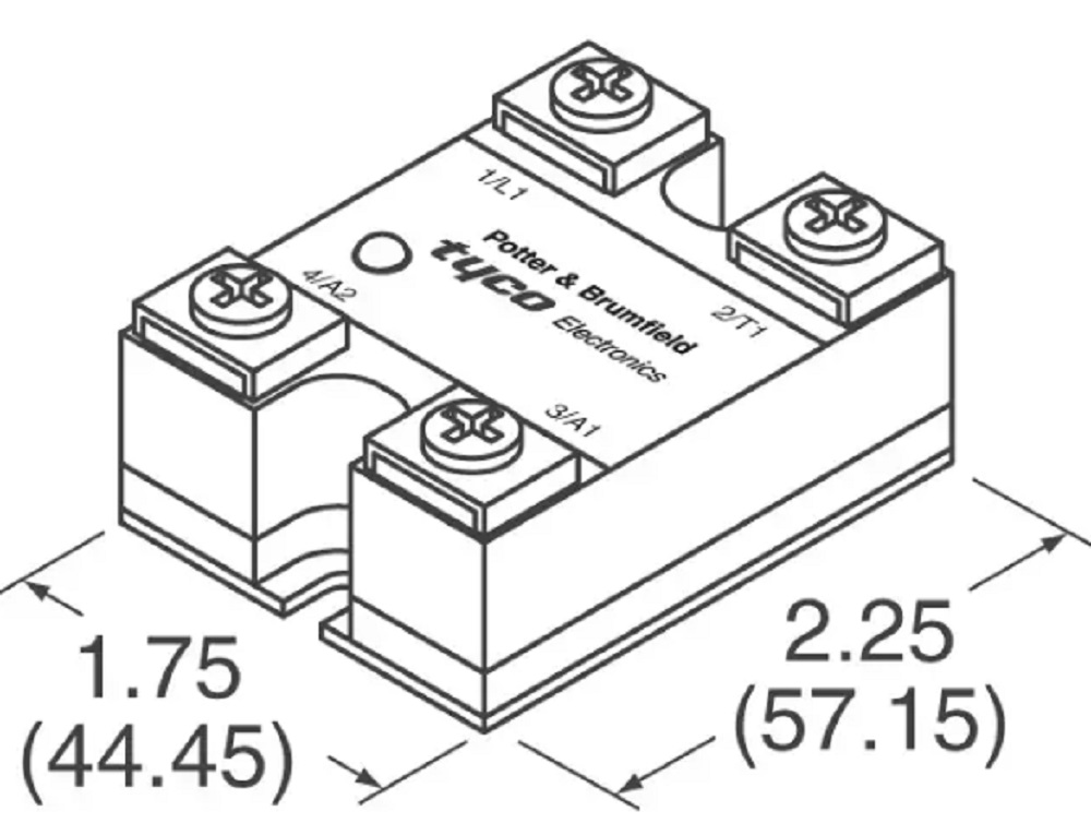Potter and Brumfield SSRT-240A25 Hockey Puck Solid State Relay, 24-280 VAC Line - Image 1