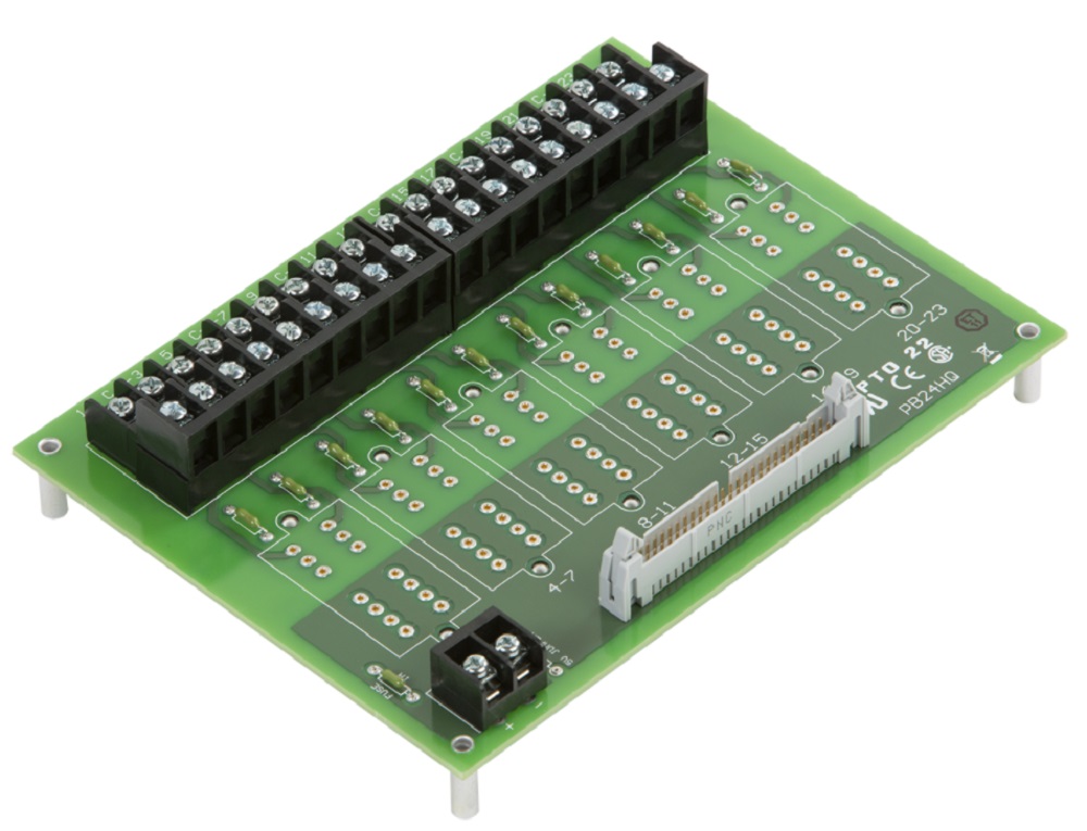 Opto 22 PB24HQ Quad Pak 6-Module Position Rack With Header Connector - Image 1
