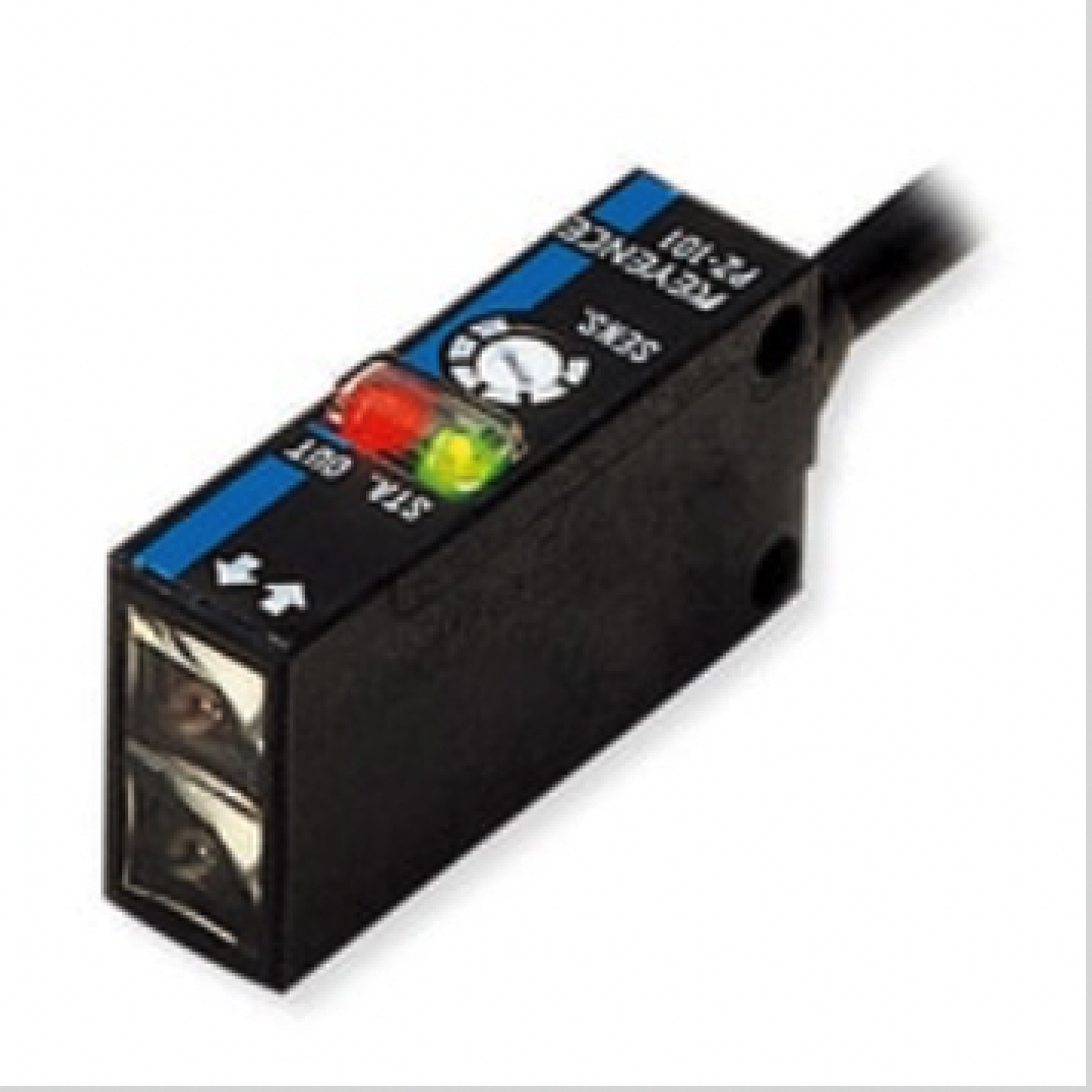 Keyence PZ-101 Built-In Amplifier Photoelectric Sensor, Square Reflective, Cable - Image 1