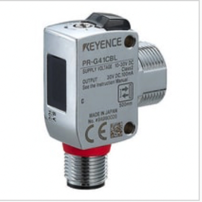Keyence PR-G41CBL Photoelectric Sensor, M18 Threaded, Diffuse Reflective, M12 - Image 1