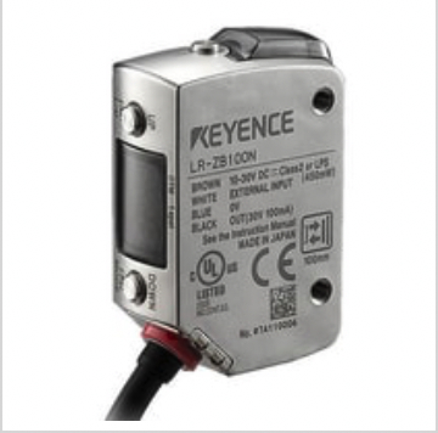 Keyence LR-ZH500P Self-Contained CMOS Laser Sensor, Rectangular w/Cable, 500 mm - Image 1