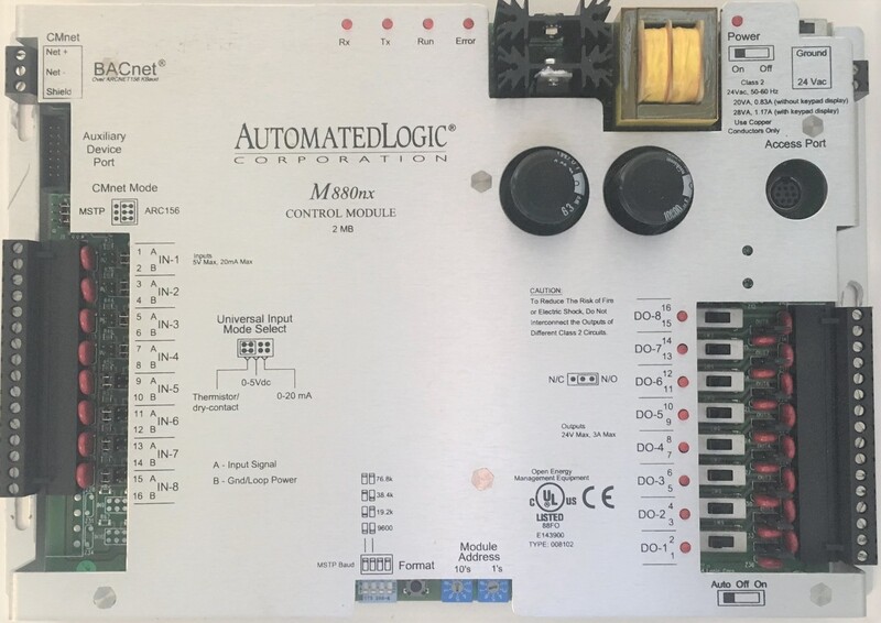 ALC Automated Logic M880nx M-Line Standalone Control Module, 8 Dig Out, 8 Uni In - Image 1