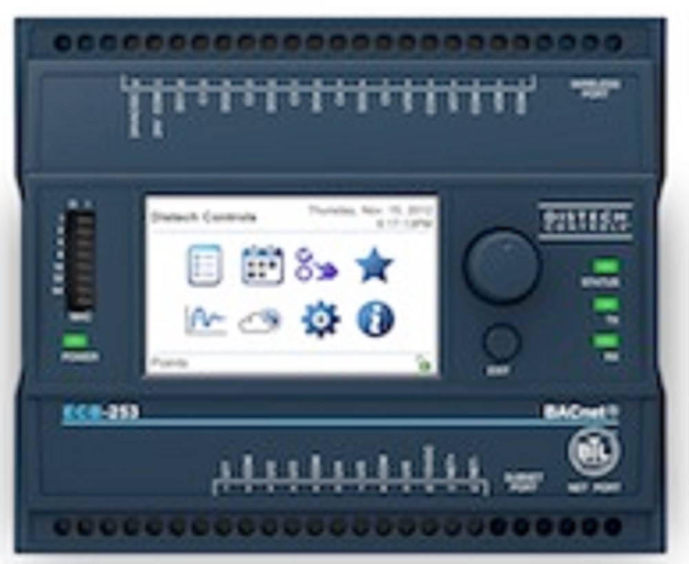 Distech CDIB-253X-00 ECB-253 BACnet Programmable Controller 6UI 5DO Triac 3UO - Image 1