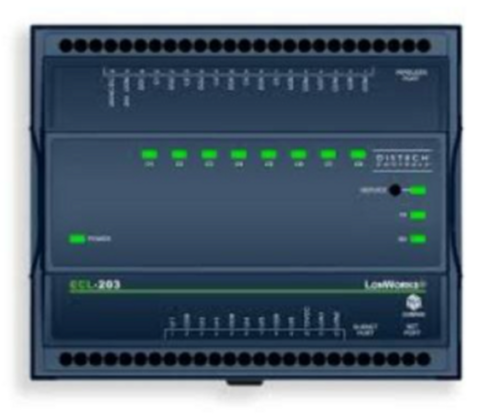 Distech CDIL-203X-00 ECL-203 LonMark Programmable Controller, 6UI 5DO Triac 3UO - Image 1