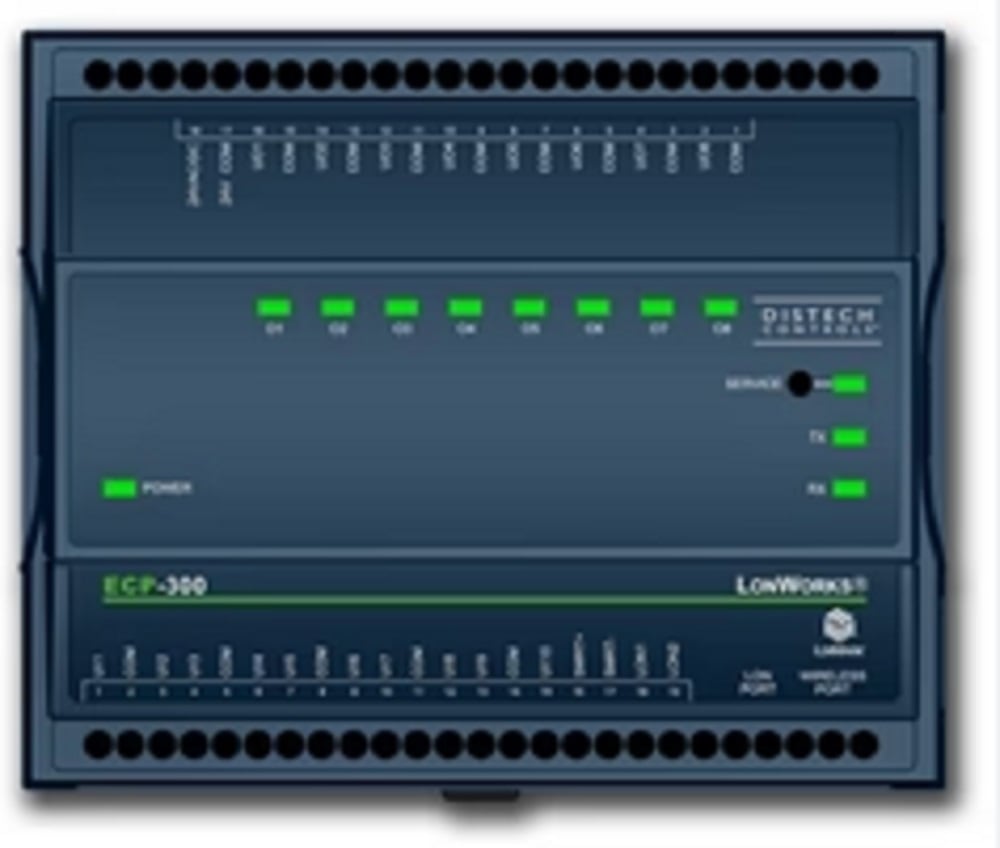 Distech CDIP-410G-05 ECP-410 Programmable Controller, 12 UI and 12 UO - Image 1
