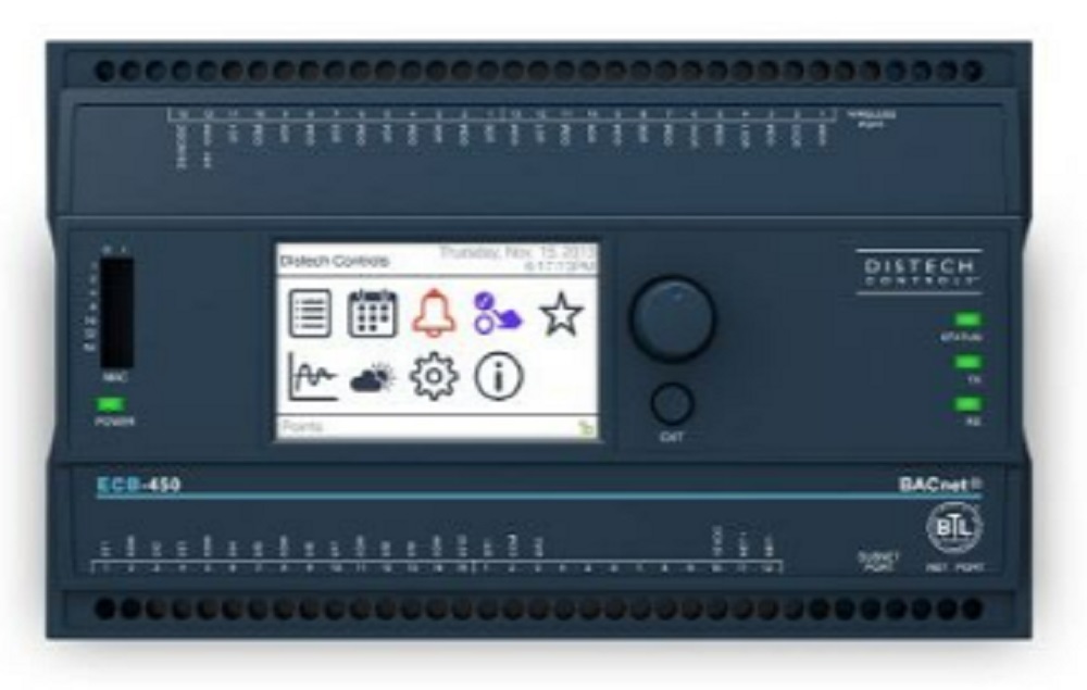 Distech CDIB-450X-00 ECB-450 BACnet Programmable Controller w/LCD, 12UI 12UO - Image 1