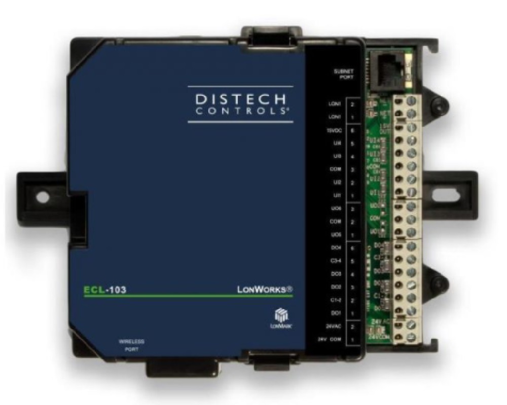 Distech CDIL-103X-00 ECL-103 LonMark Programmable Controller, 4UI 4DO 2UO - Image 1