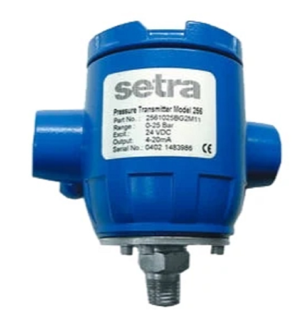 Setra 2561010PG2M11C Pressure Transducer, 0-10 PSIG, 1/4" NPT Male, 4-20 mA - Image 1