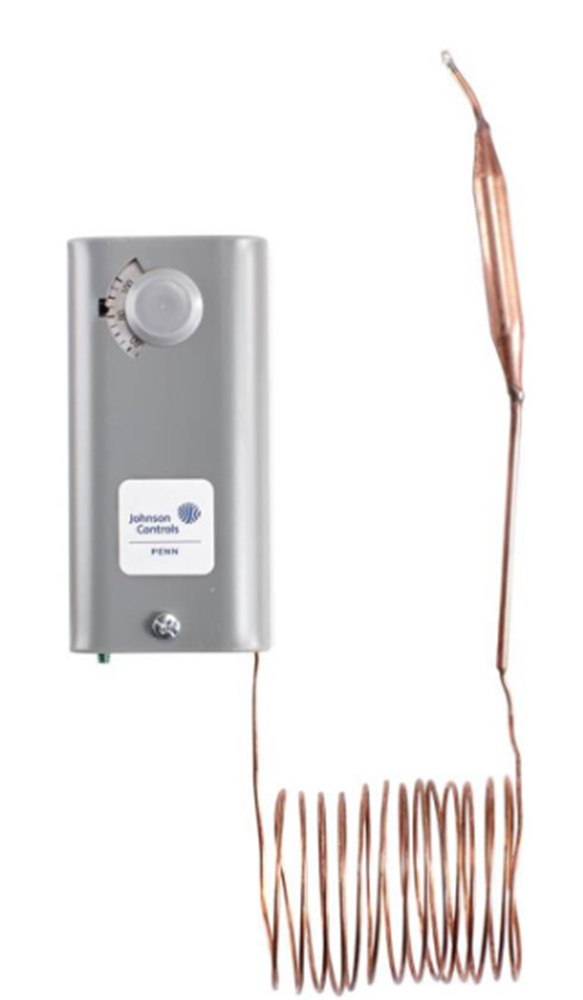 Johnson Controls A19AAB-26C Remote Bulb Temp Control, SPST, 6' Cap, NEMA 1 - Image 1