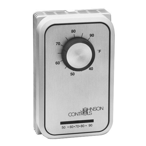 Johnson Controls T26S-18C Line Voltage Wall Thermostat, Heating & Cooling, 1Pole - Image 1