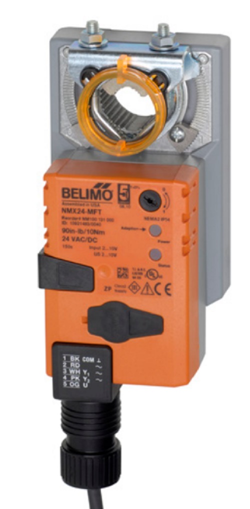 Belimo NMX24-MFT Damper Actuator, 90 in-lb 10 Nm, Non Fail-Safe, 2...10 V - Image 1