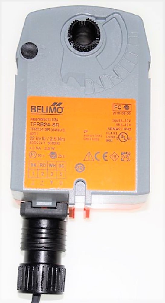 Belimo TFRB24-SR Spring Return, Modulating On/Off Actuator, 2-10 VDC (24V) - Image 1
